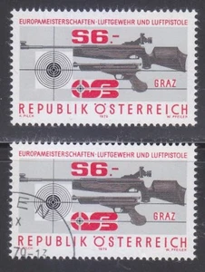 Austria 1979 MNH & CTO NH Mi 1599 Sc 1112 Shooting Club Air Pistol Championships - Picture 1 of 1