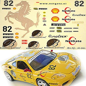 Ferrari 360 Modena Baron Racing #82 NetGate 1:32 Decal Adesivi - Foto 1 di 2