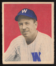 1949 BOWMAN SENATORS TOM McBRIDE  # 74 VINTAGE BASEBALL CARD