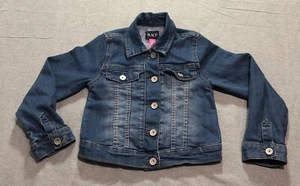 Place Denim Jacket Girls 5-6 Button Up Long Sleeve Casual Classicore Blue Top - Picture 1 of 9
