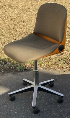 Silla de Escritorio Wilkhahn Ritz Diseñador Giratoria Offce Naranja Hecha en Alemania Años 70 RARA Foto 1 de 4