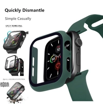 3 in 1 Case + Glass + Strap For Apple Watch All Series Models Sizes and Colors - Image 1 of 4
