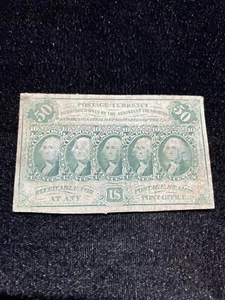 50c Fractional Currency, Fr. 1312, uncertified, circulated, Fine. - Picture 1 of 2