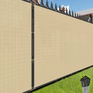 7 ft Privacidad Valla Pantalla Parabrisas Sombra Arena 240GSM Tela Lona Jardín - Imagen 1 de 9