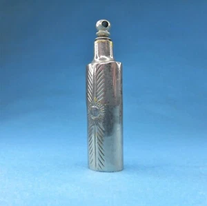 Vintage versilbertes Messing, Anhängerstil, ovale Duftflasche mit Tauchstick - Bild 1 von 24