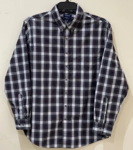 Croft & Barrow Easy Care Men's Long Sleeve Plaid Shirt Blue/Hunter Green Sz XL - Picture 1 of 15