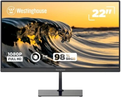 Westinghouse 22 Inch Full HD 1080p LED Computer Monitor for Home Office Use - Image 1 of 4