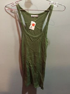 $40 New T2 Love Fitted Ribbed Stretchy Solid Green Tank XS - Bild 1 von 2