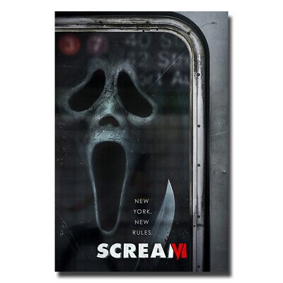 Scream 6 Horror Movie Poster Wall Art Film Canvas Silk Print Bedroom Decor 24x36 • 5.38$