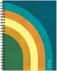 Retro Rainbow Academic July 2024 - June 2026 6.5' x 8.5' Softcover Planner