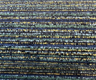 Hollywood Stripe Aquamarine Valdese Chenille Upholstery Fabric By The Yard - Image 1 of 4