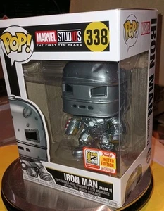 Funko Pop Marvel Iron Man Mark 1 #338 Official 2018 SDCC Soft Protector π₯ - Picture 1 of 8