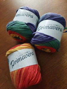 Lot of 3 Primavera Yarn Lana Grossa 100g Multicolor D-85080 Italy - Picture 1 of 4