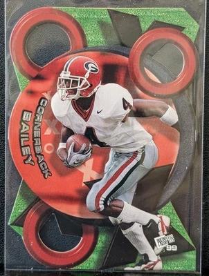 1999 Press Pass Xs & Os Champ Bailey RC Die-Cut #XO3 Georgia Bulldogs - Image 1 of 2