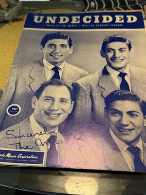 SHEET MUSIC -UNDECIDED - THE AMES - Vintage 1939 LEEDS MUSIC CORP-ED AMES - Image 1 of 4