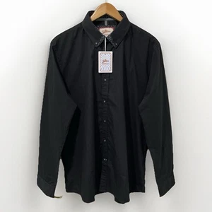 Joe Browns Button-Down Hemd Herren XL schwarz neu mit Etikett Paisley-Besatz 100 % Baumwolle Smart - Bild 1 von 20