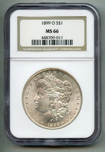1899 O Morgan Silver Dollar NGC MS 66 - Picture 1 of 4