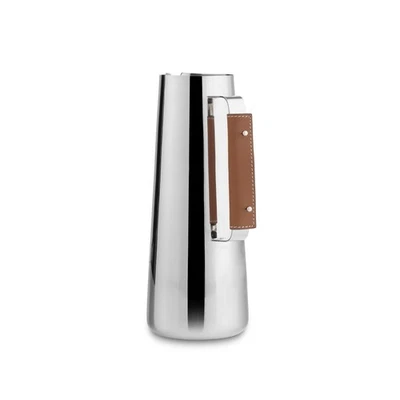 Tahoe Water Pitcher | Stainless Steel Pitcher with Leather-wrapped Handle | H... - Image 1 of 3