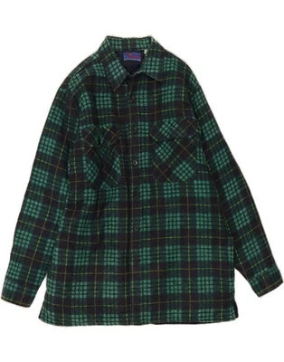 NO LIMITS Mens Lumberjack Shirt Large Navy Blue Check Cotton OB04 - Image 1 of 4