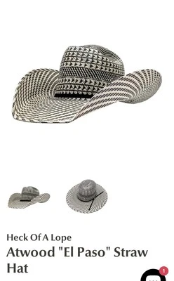 Atwood Rodeo El Paso Cowboy Hat 7 1/8 - Image 1 of 2