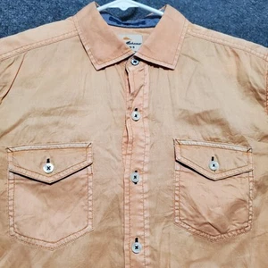 Camisa artesanal Tommy Bahama Island para hombre pequeña naranja calce moderno hawaiano Luau - Imagen 1 de 11