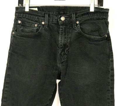 Pantalones de mezclilla ajustados Levi's Premium negros grandes E 100 % algodón 512 para hombre 31 X 30 Foto 1 de 4