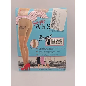 Spanx Love Your Assets High Waist Mid Thigh Super Control Shapewear Beige Size 6 - Picture 1 of 3