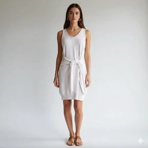 Vestido Suéter de Algodón Inhabit Balletcore - Marfil Tejido Minimalista (S) - Imagen 1 de 5