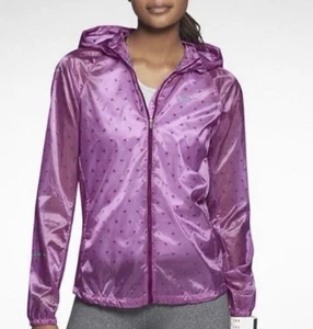 Nike Vapor Cyclone Running Jacket Women's Medium Purple Hooded Lightweight - Picture 1 of 8