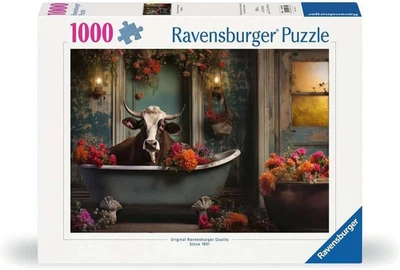 - Puzzle 1000 Pezzi Mucca Nella Vasca | Puzzle 1000 Pezzi Paesaggi Con Una Misur - Immagine 1 di 4