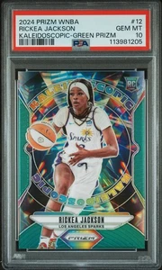 Panini Prizm WNBA 2024 caleidoscópico Rickea Jackson #12 verde Prizm PSA 10 - Imagen 1 de 2