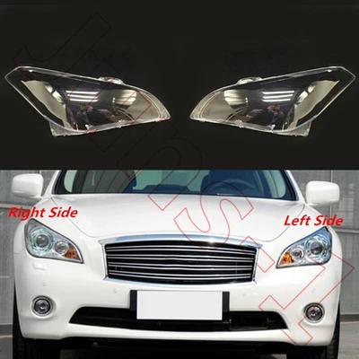 New Left & Right Headlight Lens Cover + Glue For INFINITI M25 M35h 2011-2013 - Image 1 of 4