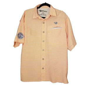 Mojo Sportswear kurzärmeliges Angelhemd Herren klein belüftet kariert orange - Bild 1 von 8