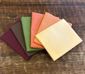 6 Fat Quarters Bundle Riley Blake Confetti Quilt Cottons Solids Fall Colors - Picture 1 of 7