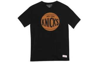 Mitchell&Ness Pushed Logo Tee T-Shirt NEW YORK KNICKS schwarz neu - Picture 1 of 2