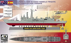 AFV Club 1/700 SE-70011 MISIL GUIADO CLASE ADELAIDA, FRAGATA CLASE SANTA MARIA - Imagen 1 de 9
