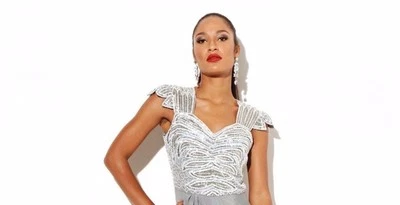 VIRGOS LOUNGE Adornado Midi Vestido de Fiesta Boda Talla UK8 EUR36 US4 - Imagen 1 de 4