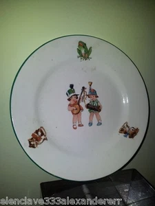 PICKMAN SEVILLA Plato Postre Infantil Antiguo Barro Esmaltado siglo XX coleccion - Picture 1 of 2