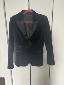 Elie Tahari Black Velvet Blazer Jacket Silk Womens Business Designer NWOT SZ 10 - Picture 1 of 12
