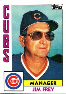 1984 Topps Baseball Card Jim Frey Manager Chicago Cubs sk0811