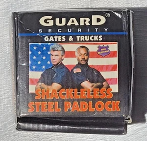 VINTAGE GuarD Security GATES & TRUCKS SHACKLELESS STEEL PADLOCK BB13-697 - Picture 1 of 11