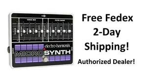 New Electro-Harmonix EHX MicroSynth Analog Guitar Micro Synthesizer Pedal - Picture 1 of 2