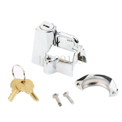 Chrome Handlebar Mount Helmet Lock For Honda Shadow Phantom VT750 Sabre VT1100 - Image 1 of 3