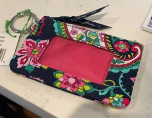 Vera Bradley Ausweisetui Blütenblatt Paisley Reißverschluss - Bild 1 von 3