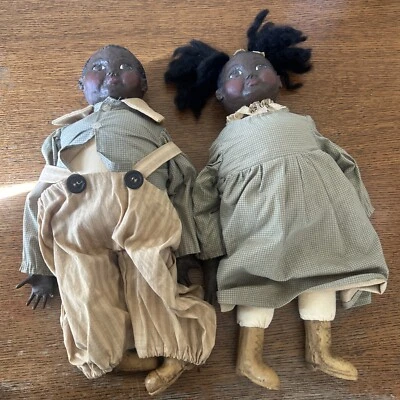 Muñeca afroamericana Josie & Josiah Arnett's Country Store 18" rara Foto 1 de 4