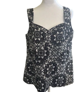 Top muñeca bebé escote corazón mujer blanco y negro torrido Y2k - Imagen 1 de 17