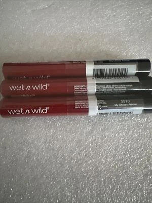 3 Wet n Wild Mega Slicks Lip Gloss, My Cherry Armour 551D, 0.19 oz New - Image 1 of 2