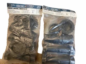 Lot 2 Universal Cabinet Leveling & Mounting Kit Raise & Level Adjusts 3-3/4" -8" - Picture 1 of 7