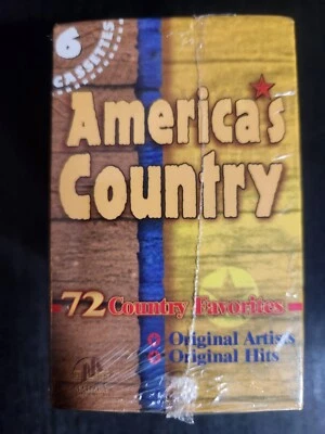 AMERICA'S COUNTRY 72 COUNTRY FAVORITES 6 CASSETTE BOXED SET NEW AND SEALED! - Image 1 of 4