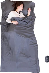 100% Silk Sleep Sack with All around Zippers, 87”X43” Large Sleeping Sheets for - Picture 1 of 6